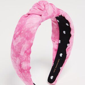 Lele Sadoughi Hot Pink Tie-Dye Knot Headband